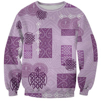 Vintage Lapita Sweatshirt Iconic Double Face Pattern Violet LT05 Unisex Violet - Polynesian Pride
