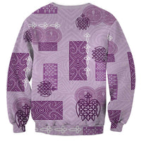 Vintage Lapita Sweatshirt Iconic Double Face Pattern Violet LT05 - Polynesian Pride