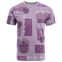 Vintage Lapita T Shirt Iconic Double Face Pattern Violet LT05 Violet - Polynesian Pride