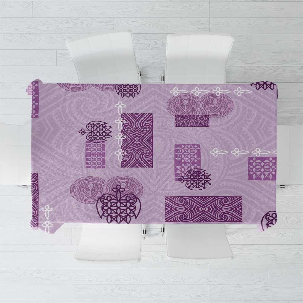 Vintage Lapita Tablecloth Iconic Double Face Pattern Violet