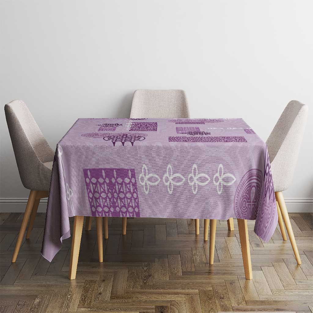 Vintage Lapita Tablecloth Iconic Double Face Pattern Violet LT05 - Polynesian Pride