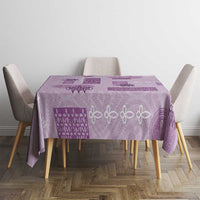 Vintage Lapita Tablecloth Iconic Double Face Pattern Violet LT05 - Polynesian Pride