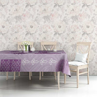 Vintage Lapita Tablecloth Iconic Double Face Pattern Violet LT05 - Polynesian Pride