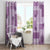 Vintage Lapita Window Curtain Iconic Double Face Pattern Violet