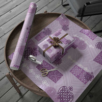 Vintage Lapita Wrapping Paper Iconic Double Face Pattern Violet LT05 - Polynesian Pride