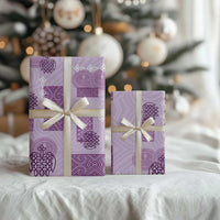 Vintage Lapita Wrapping Paper Iconic Double Face Pattern Violet LT05 - Polynesian Pride