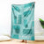 Vintage Lapita Blanket Iconic Double Face Pattern Turquoise