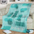 Vintage Lapita Blanket Iconic Double Face Pattern Turquoise