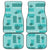 Vintage Lapita Car Mats Iconic Double Face Pattern Turquoise