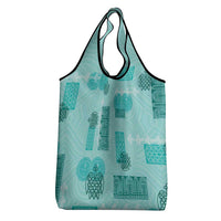Vintage Lapita Grocery Bag Iconic Double Face Pattern Turquoise LT05 - Polynesian Pride