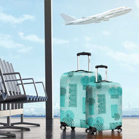 Vintage Lapita Luggage Cover Iconic Double Face Pattern Turquoise LT05 - Polynesian Pride