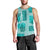 Vintage Lapita Men Tank Top Iconic Double Face Pattern Turquoise LT05