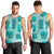 Vintage Lapita Men Tank Top Iconic Double Face Pattern Turquoise LT05