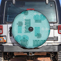 Vintage Lapita Spare Tire Cover Iconic Double Face Pattern Turquoise LT05 Turquoise - Polynesian Pride