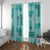 Vintage Lapita Window Curtain Iconic Double Face Pattern Turquoise