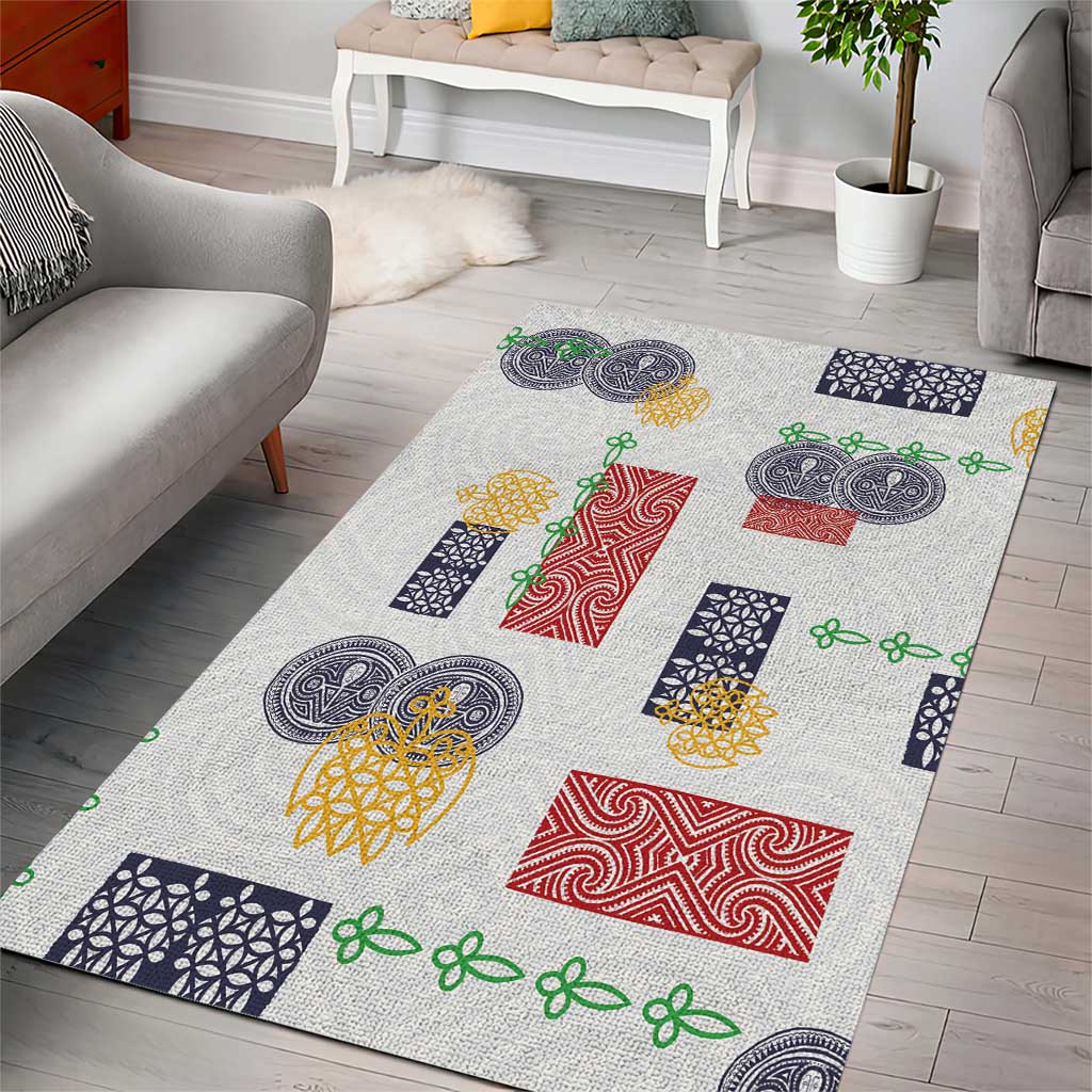 Vintage Lapita Area Rug Iconic Double Face Pattern LT05 - Polynesian Pride