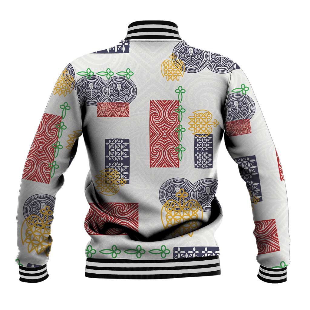 Vintage Lapita Baseball Jacket Iconic Double Face Pattern LT05 - Polynesian Pride