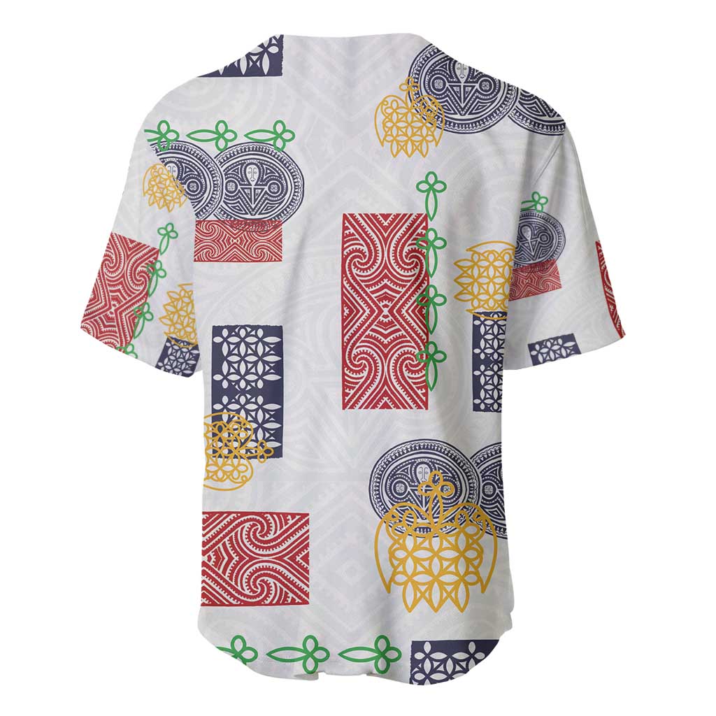 Vintage Lapita Baseball Jersey Iconic Double Face Pattern LT05 - Polynesian Pride