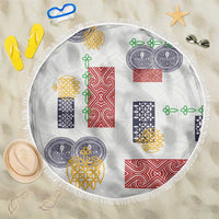 Vintage Lapita Beach Blanket Iconic Double Face Pattern LT05 One Size 150cm Colorful - Polynesian Pride