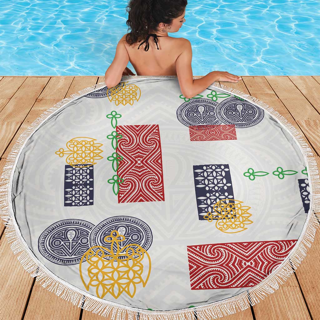 Vintage Lapita Beach Blanket Iconic Double Face Pattern LT05 - Polynesian Pride