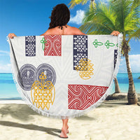 Vintage Lapita Beach Blanket Iconic Double Face Pattern LT05 - Polynesian Pride