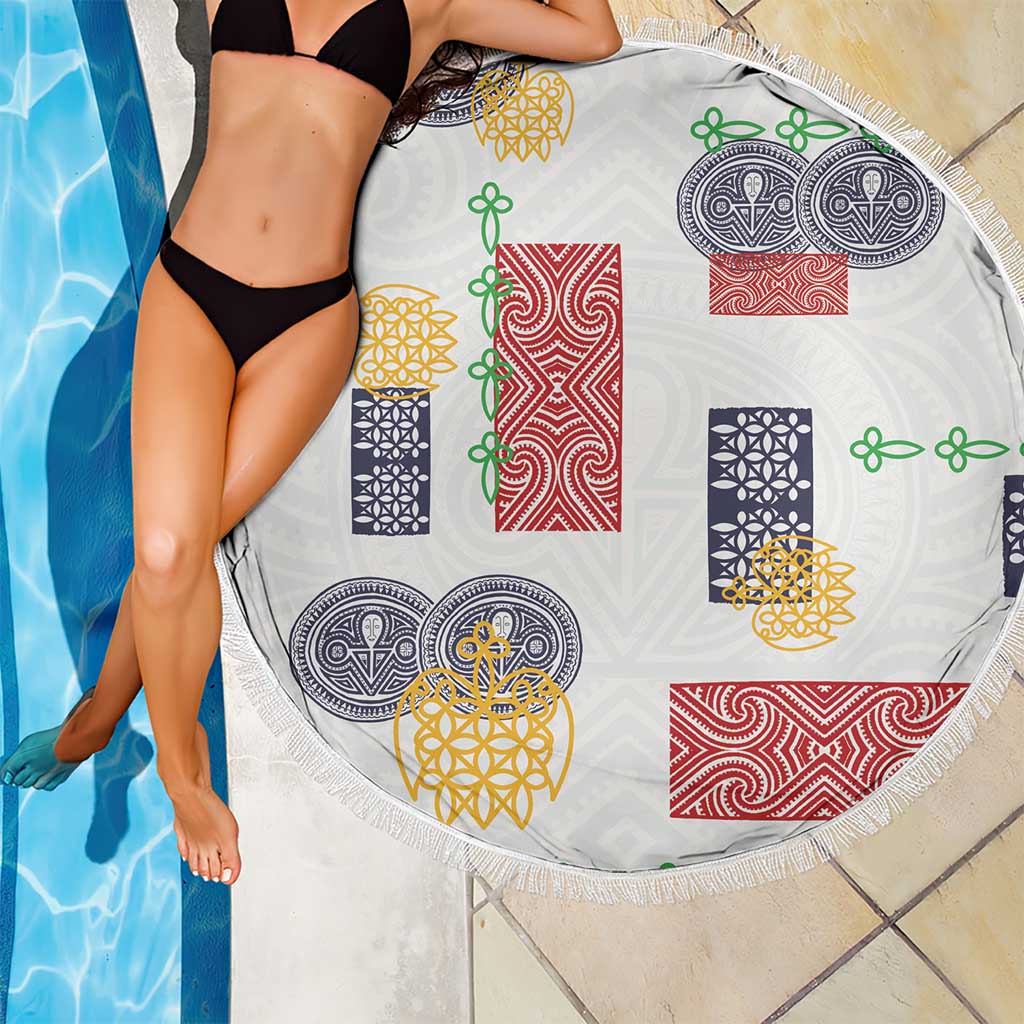 Vintage Lapita Beach Blanket Iconic Double Face Pattern LT05 - Polynesian Pride