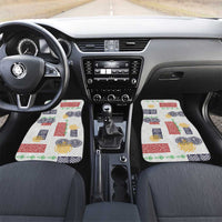 Vintage Lapita Car Mats Iconic Double Face Pattern LT05 Set 2pcs - Front Colorful - Polynesian Pride