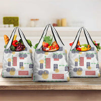 Vintage Lapita Grocery Bag Iconic Double Face Pattern LT05 3-pack One Size Colorful - Polynesian Pride