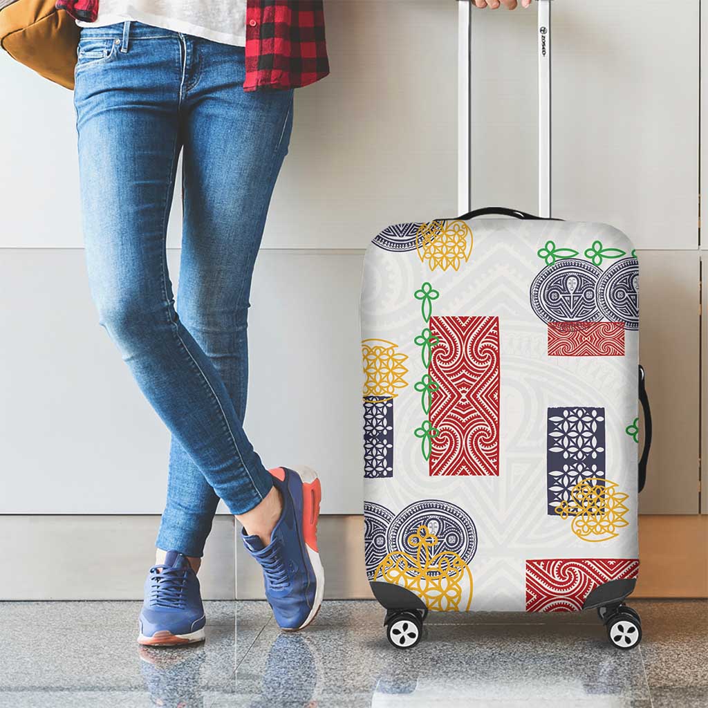Vintage Lapita Luggage Cover Iconic Double Face Pattern LT05 - Polynesian Pride