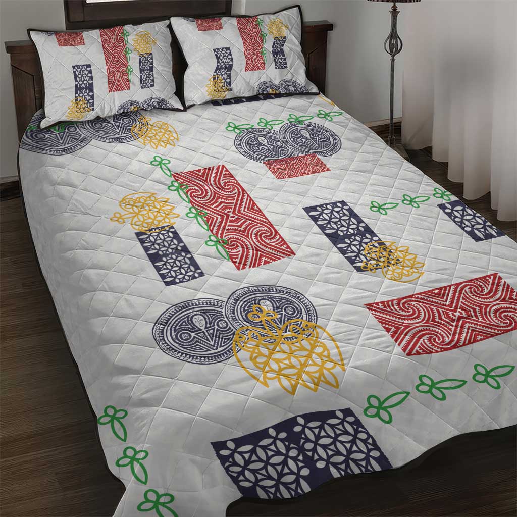 Vintage Lapita Quilt Bed Set Iconic Double Face Pattern LT05 Colorful - Polynesian Pride