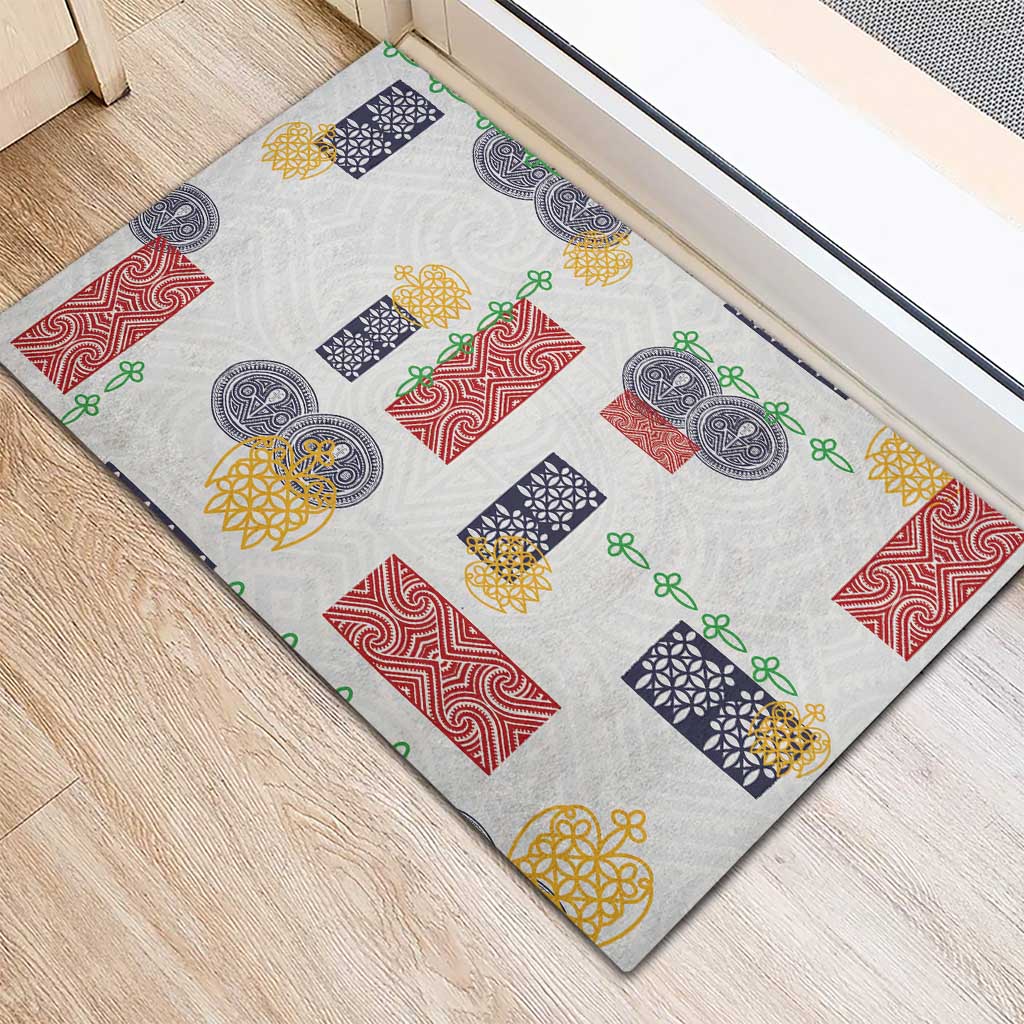 Vintage Lapita Rubber Doormat Iconic Double Face Pattern LT05 - Polynesian Pride