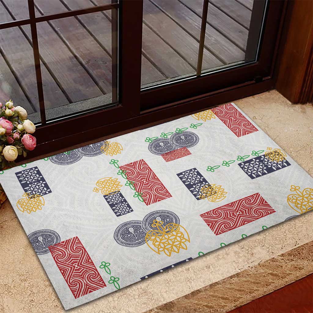 Vintage Lapita Rubber Doormat Iconic Double Face Pattern LT05 - Polynesian Pride