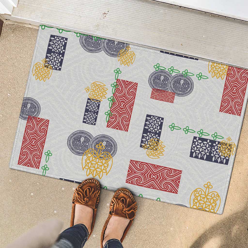 Vintage Lapita Rubber Doormat Iconic Double Face Pattern LT05 - Polynesian Pride