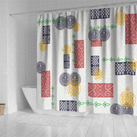Vintage Lapita Shower Curtain Iconic Double Face Pattern LT05 - Polynesian Pride