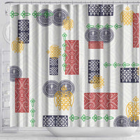 Vintage Lapita Shower Curtain Iconic Double Face Pattern LT05 - Polynesian Pride