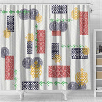 Vintage Lapita Shower Curtain Iconic Double Face Pattern LT05 - Polynesian Pride