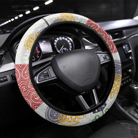Vintage Lapita Steering Wheel Cover Iconic Double Face Pattern LT05 Universal Fit Colorful - Polynesian Pride
