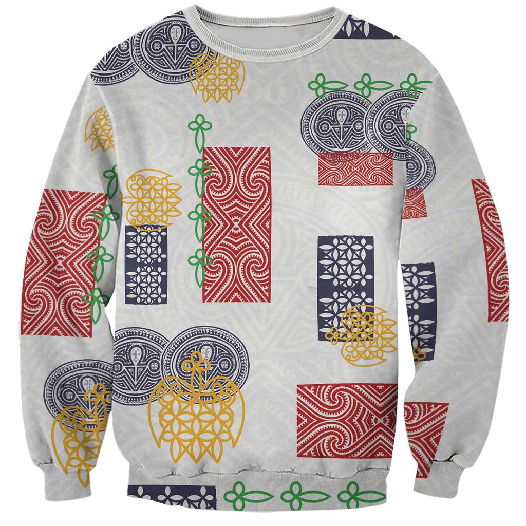 Vintage Lapita Sweatshirt Iconic Double Face Pattern LT05 Unisex Colorful - Polynesian Pride