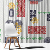 Vintage Lapita Window Curtain Iconic Double Face Pattern LT05 - Polynesian Pride