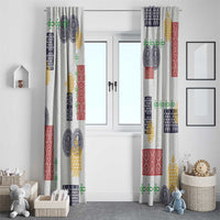 Vintage Lapita Window Curtain Iconic Double Face Pattern LT05 - Polynesian Pride
