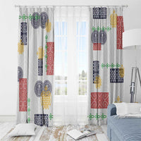 Vintage Lapita Window Curtain Iconic Double Face Pattern LT05 - Polynesian Pride