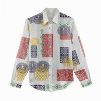 Vintage Lapita Women Casual Shirt Iconic Double Face Pattern LT05 - Polynesian Pride