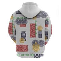 Vintage Lapita Zip Hoodie Iconic Double Face Pattern LT05 - Polynesian Pride