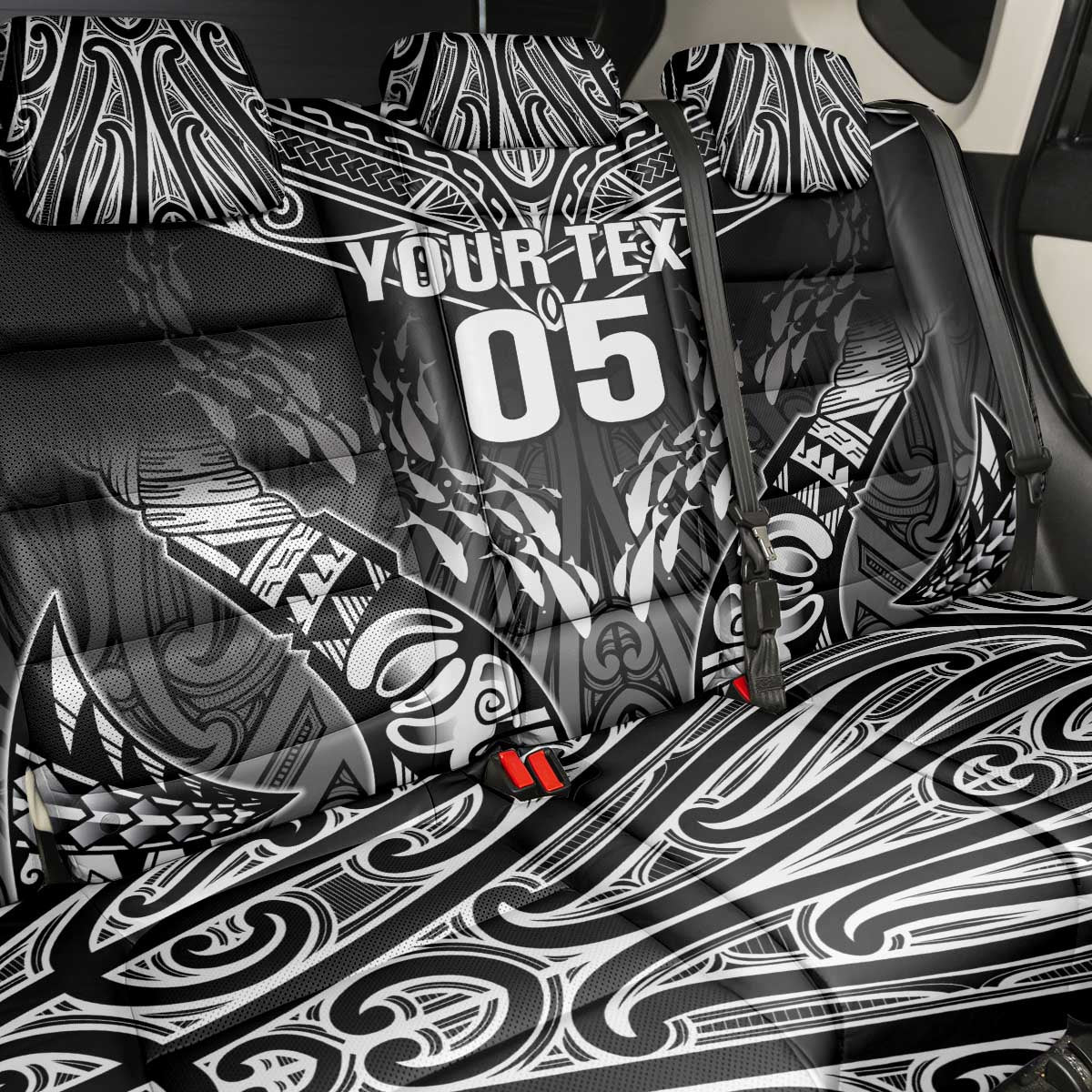 Custom New Zealand Fishing Back Car Seat Cover Aotearoa Maori Koru LT05 - Polynesian Pride