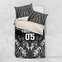 Custom New Zealand Fishing Bedding Set Aotearoa Maori Koru LT05 US Twin 172cm x 218cm Black - Polynesian Pride