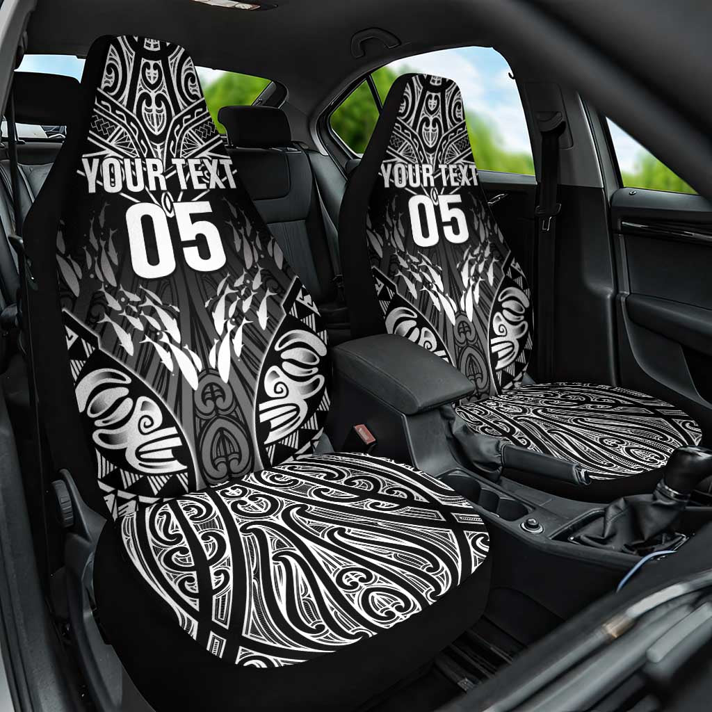 Custom New Zealand Fishing Car Seat Cover Aotearoa Maori Koru LT05 One Size Black - Polynesian Pride