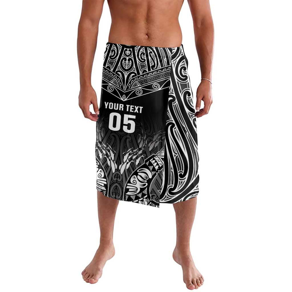 Custom New Zealand Fishing Lavalava Aotearoa Maori Koru LT05 Black - Polynesian Pride