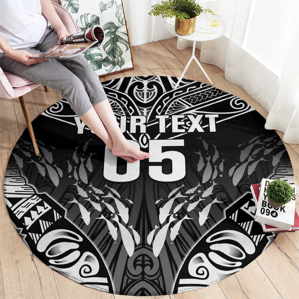 Custom New Zealand Fishing Round Carpet Aotearoa Maori Koru LT05 - Polynesian Pride