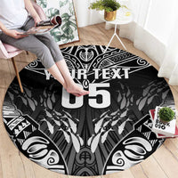 Custom New Zealand Fishing Round Carpet Aotearoa Maori Koru LT05 - Polynesian Pride