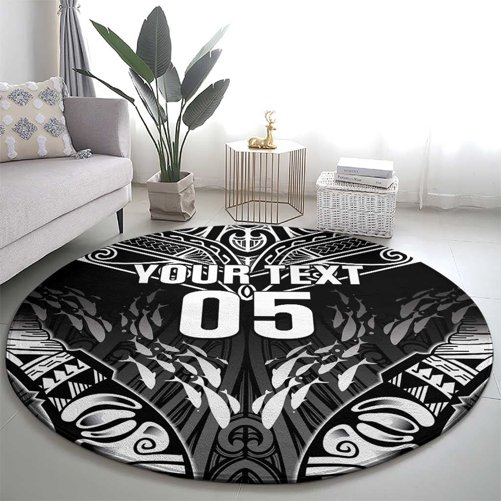 Custom New Zealand Fishing Round Carpet Aotearoa Maori Koru LT05 - Polynesian Pride